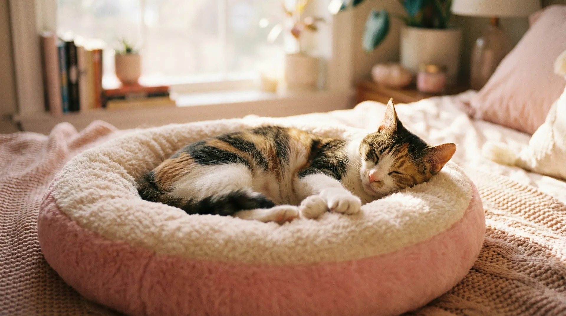 三花猫安静入睡 - 度娘网